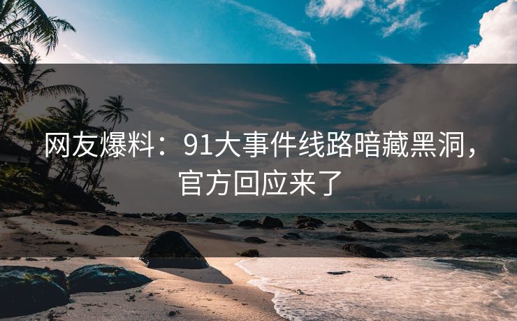 网友爆料：91大事件线路暗藏黑洞，官方回应来了