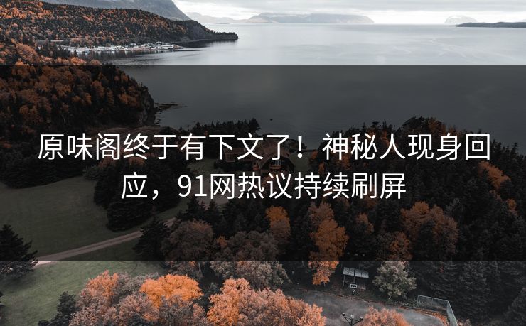 原味阁终于有下文了！神秘人现身回应，91网热议持续刷屏