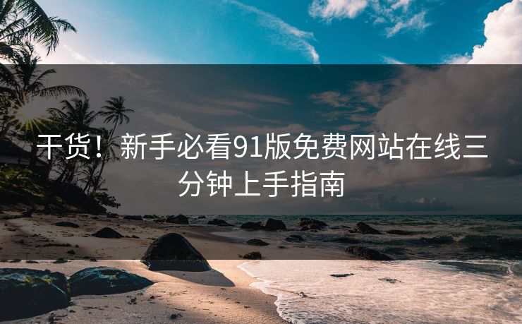 干货！新手必看91版免费网站在线三分钟上手指南