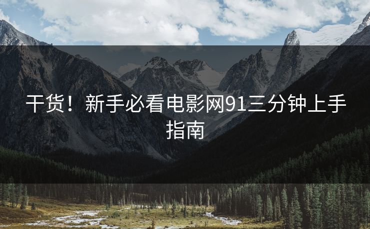 干货！新手必看电影网91三分钟上手指南